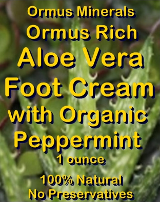 Ormus Minerals - Ormus Rich Aloe Vera Foot Cream with Organic Peppermint