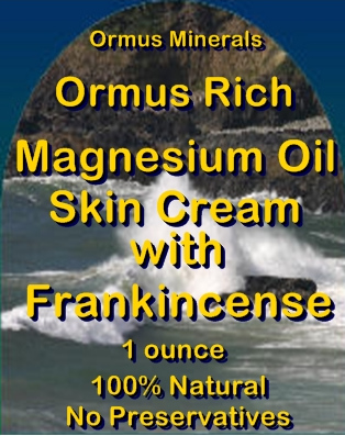 Ormus Minerals -Ormus Rich Magnesium Oil Skin Cream with FRANKINCENSE