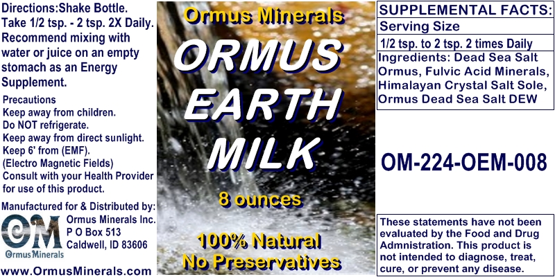 Ormus Earth Milk