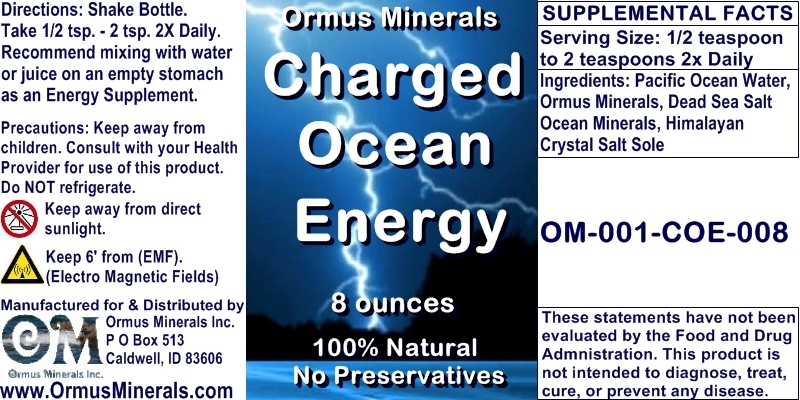 Ormus Minerals - Charged Ocean Energy